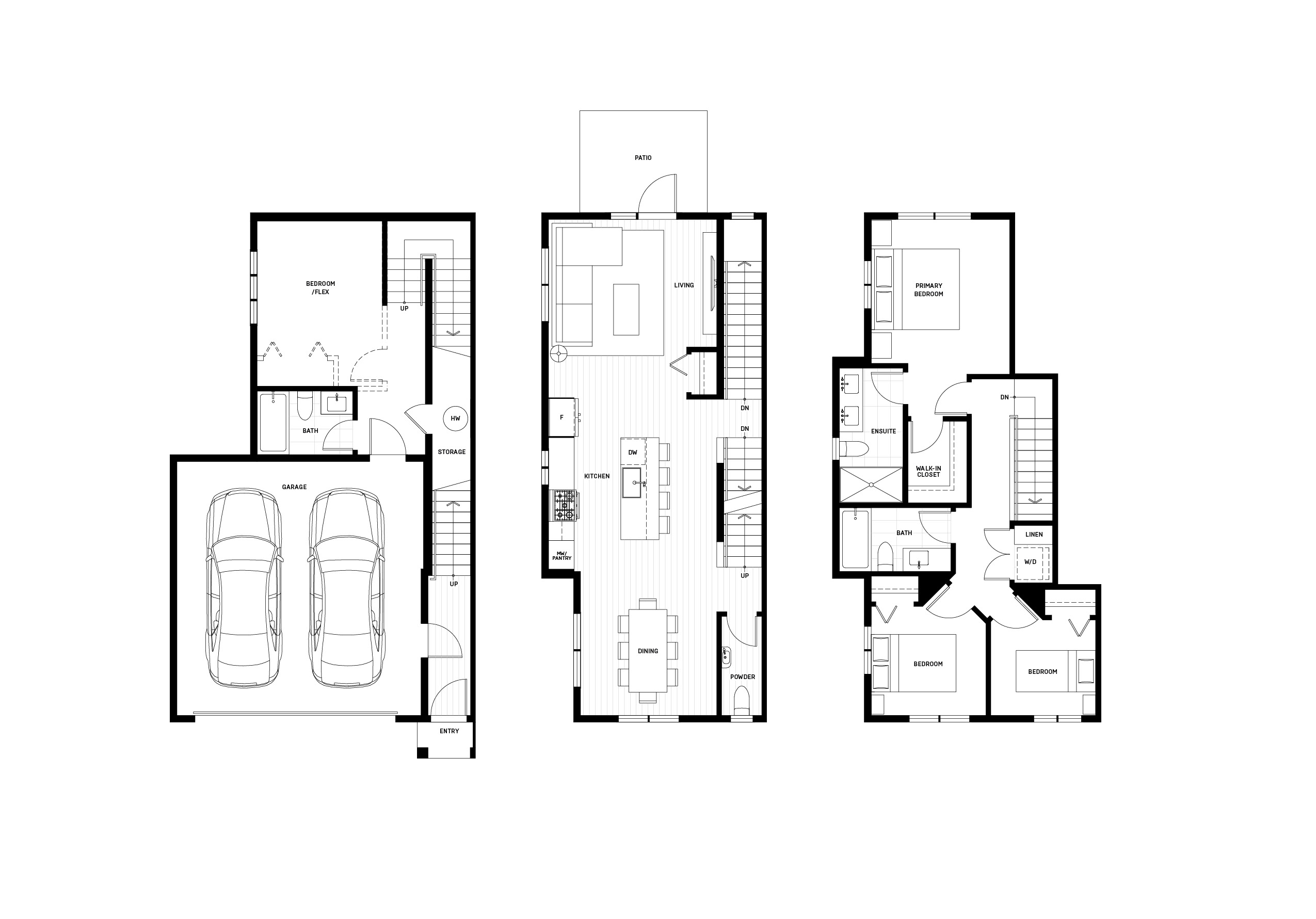 Baycrest West A5 Plan 3 Bedroom + Flex